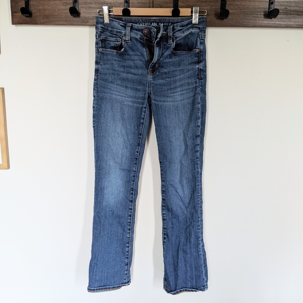 2/$25 American Eagle Hi-Rise Skinny Kick Jeans